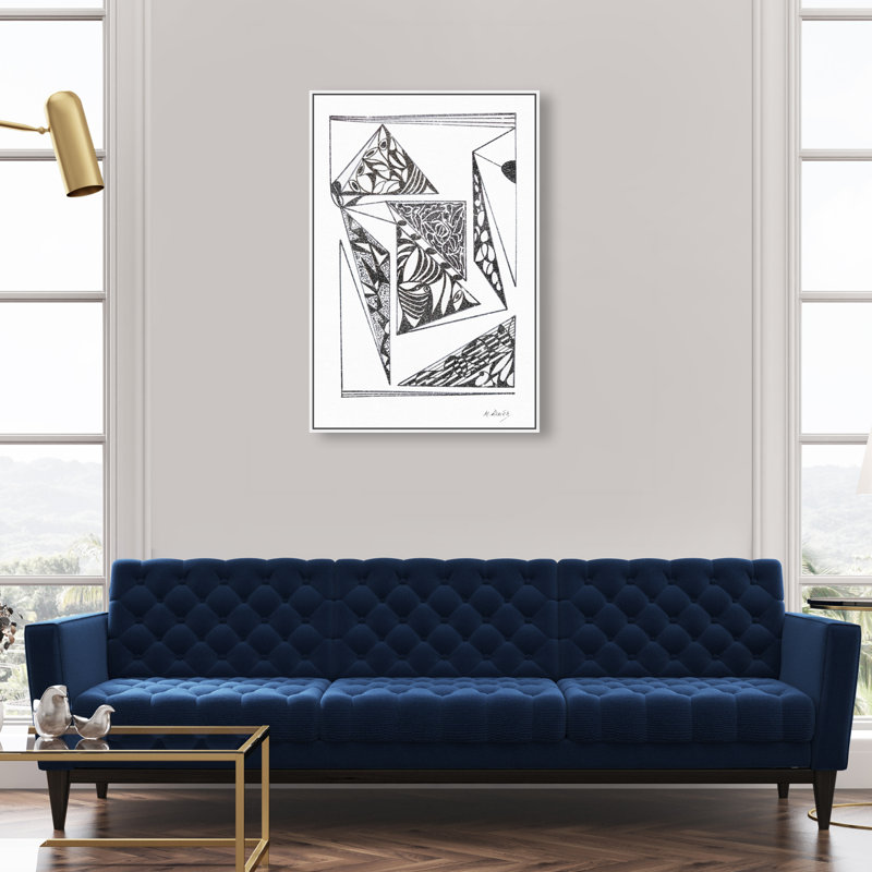 Manuel Roman - Pages Graphic Art Canvas, 16"H x 11"W, White Floater Frame