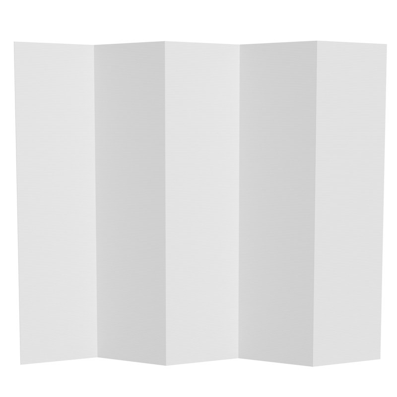 Paravent en carton Kuuda High, 5, Blanc, Remise de rangement en métal H 6 pi