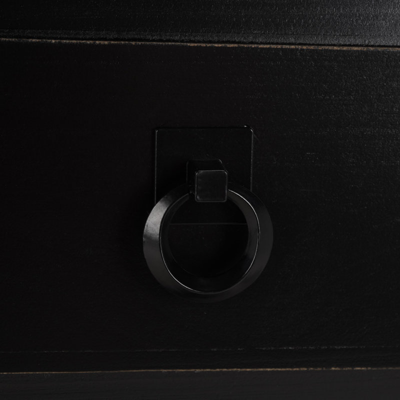 Console en bois massif 31,9 po Sadie, Noir