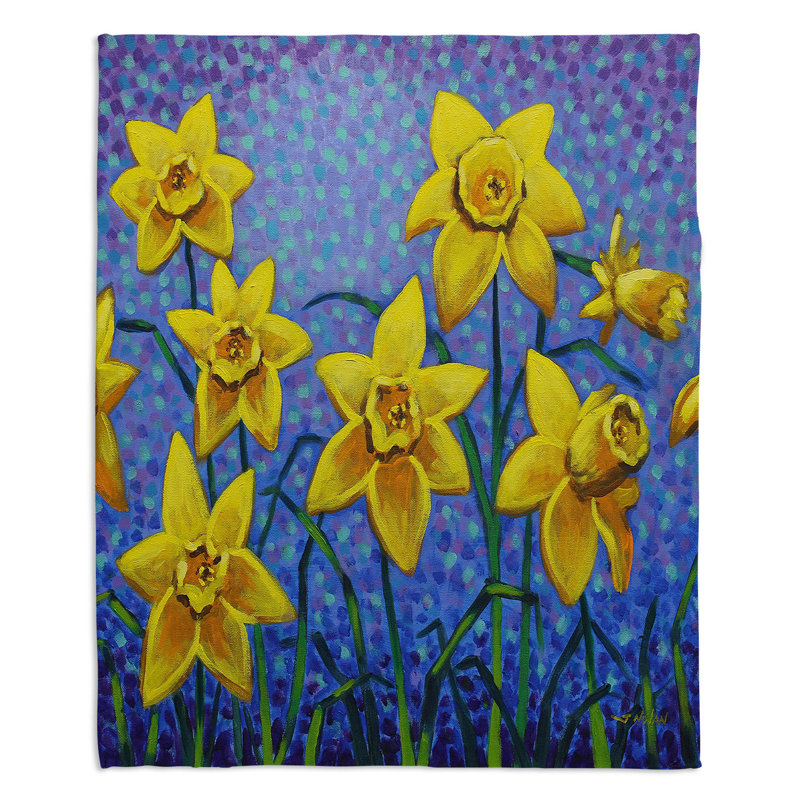 Couverture sherpa doux spring daffs iii, l 68 po x L 80 po