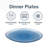6 Pc Blue Hobnail Plate Set