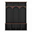 Arched Design Wooden Hall Tree with Storage Bench with 5 Black Hooks-761883340