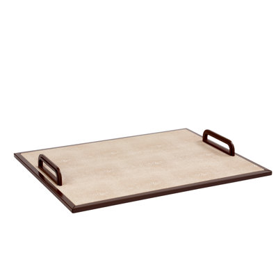 Plateau en faux chagrin