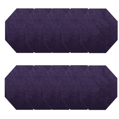 Barryton Furnish My Place Modern Plush Pet and Kids Friendly Solid Color Area Rug in Purple Set Of 10, Stain & Fade Resistance, Perfect for Living Room, Dining Room, Bedroom, Playroom and Kidsroom, Event, Wedding Rug