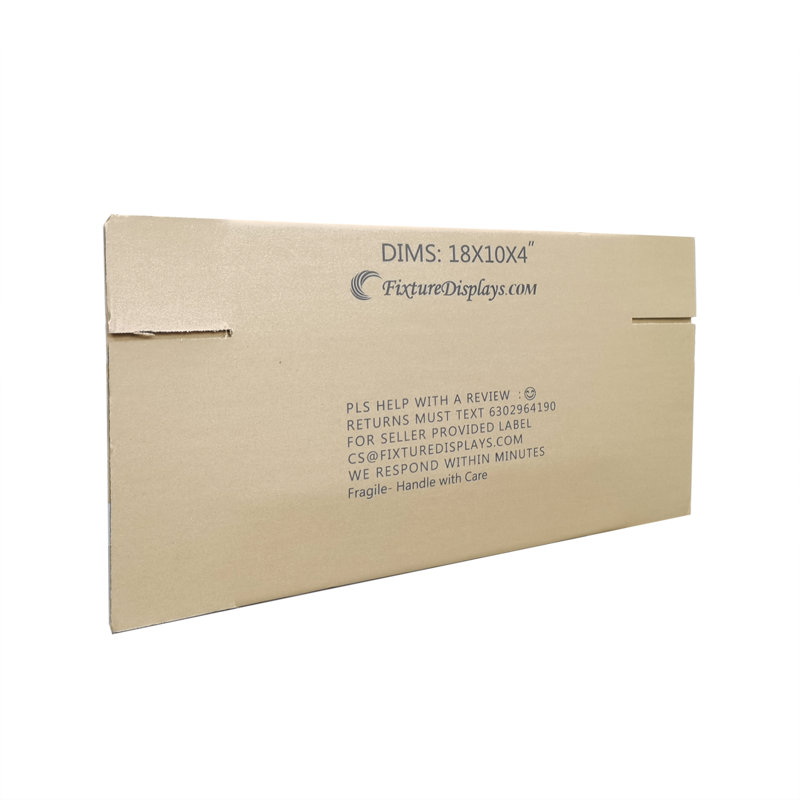 20 Pack 18 X 10 X 4" Printed Shipping Boxes, Singlewall B Flute Cardboard Box For Shipping, Mailing, Packaging And Storage