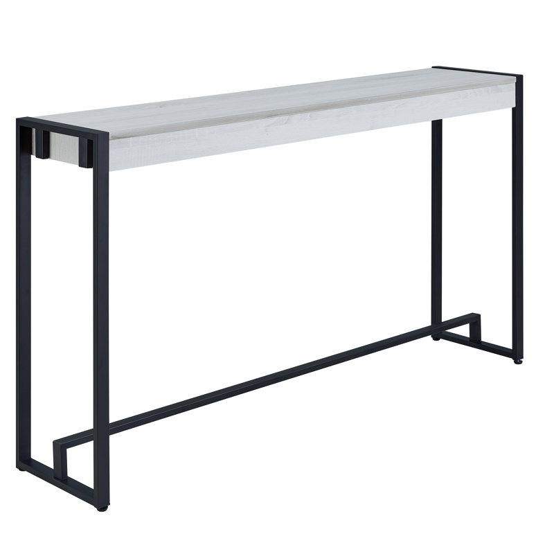 Hermosillo 54'' Console Table, Black, Distressed White