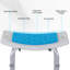 Tabouret de bain courbé réglable à 6 niveaux pour spa et douche antidérapante
