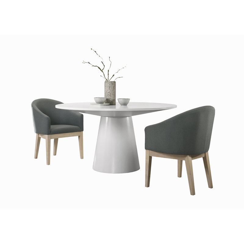 Ensemble de salle à manger 59 po, H 31,09 po x L 59,09 po x l 59,09 po, Blanc