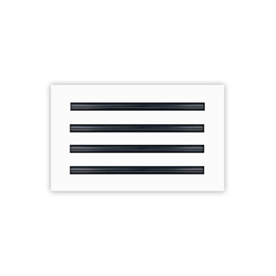 Buildmart - Couvercle de ventilation AC moderne 12 x 8 - Diffuseur à fente linéaire standard - Grille de registre / Taille: H 2 po x l 8 po x L 12 po