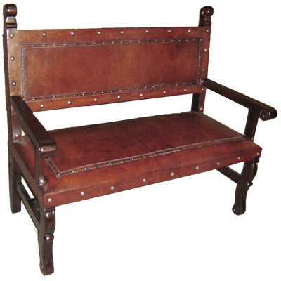 Tylersburg Leather Office Bench