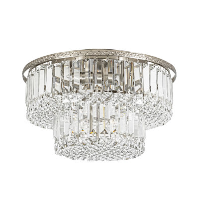  Plafonnier encastré en cristal 5 lumières