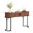 55.1" Console Table With Tambour Doors And Metal Base For Hallway, Living Room-255559921