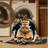 Washable Wolf Inspired Southwestern Area Rug-1394099224