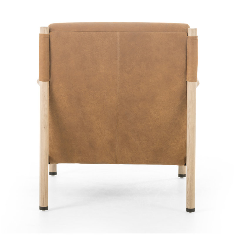 Kempsey Armchair, Kennison Cognac Genuine Leather