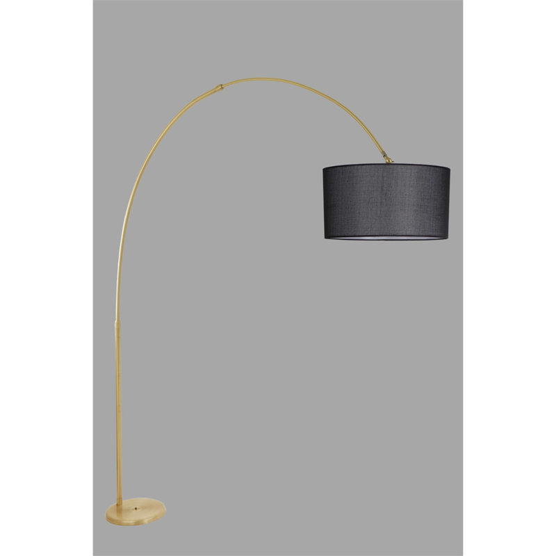 Ziggy 220cm Arched Floor Lamp, Black, Gold