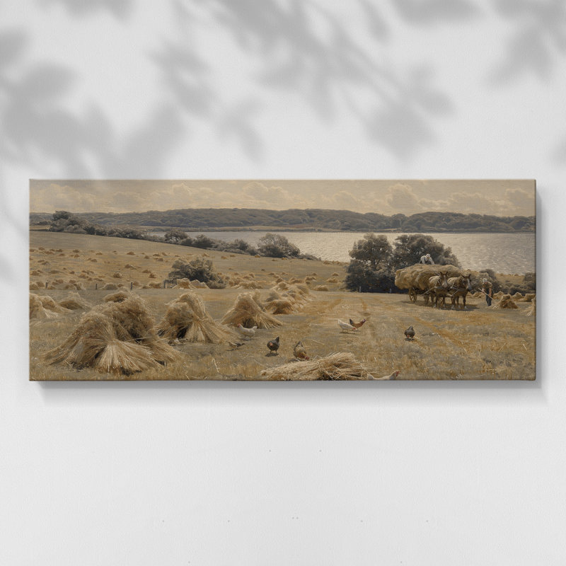 Série paysage - DCCL XXXVII - Toile tendue avec châssis - Prêt à être accroché, H 12 po x l 30 po