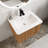 24“ Wall Mounted Floating Bathroom Vanity With White Ceramic Sink-490113860