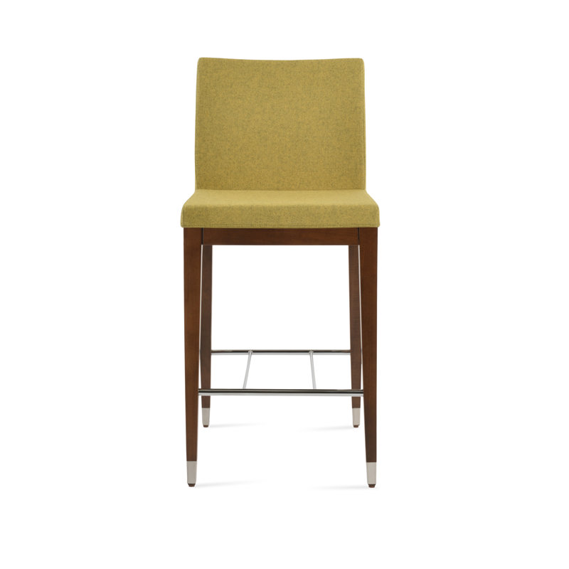 Tabouret de bar et de comptoir en bois Aria, Tabouret de bar (siège d'une hauteur de 29 po), Ambre / laine