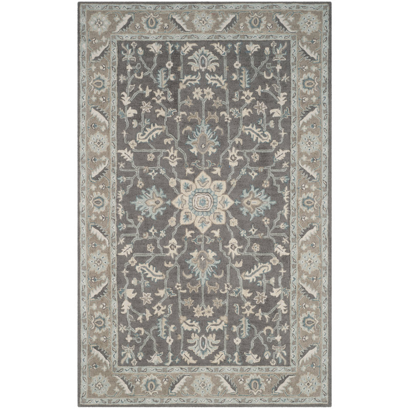 Luitpold Hand Tufted Wool Oriental Rug, Rectangle 4' x 6'