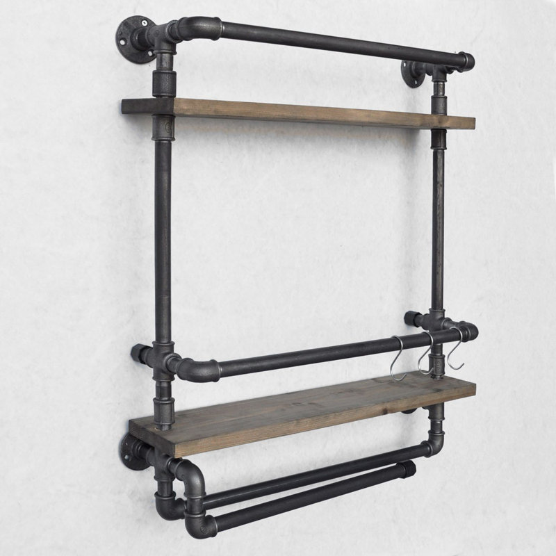 Hopedale 2 Piece Solid Wood Accent Shelf