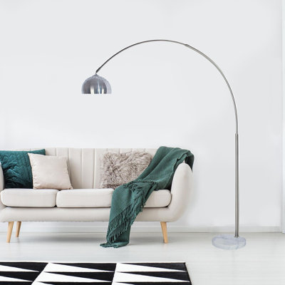 81"H STEEL MODERN ARCH FLOOR LAMP