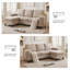 Convertible L-Shaped Sectional Sofa, 196cm 3-Seater Corner Couch with Movable Footstool-129391967