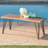 Industrial Style Coffee Table With Wood And Iron, 18" X 43" 18", Finish Rustic Metal Outdoor Table, Top, Appearance