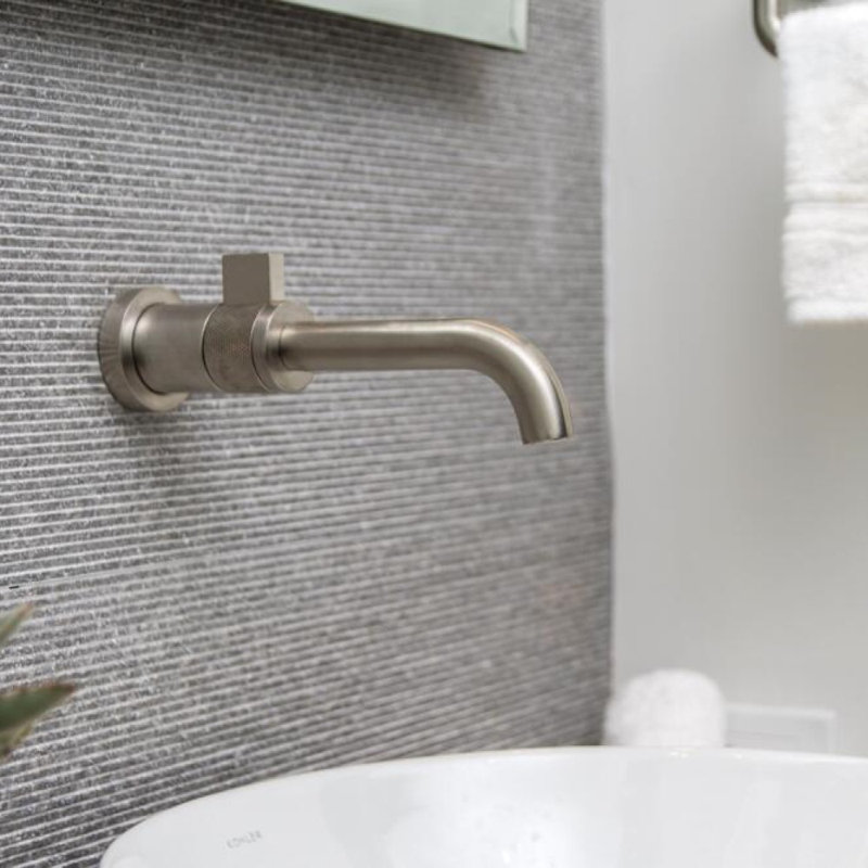 Litze® Wall Mount Bathroom Faucet, Luxe Nickel, 1.5