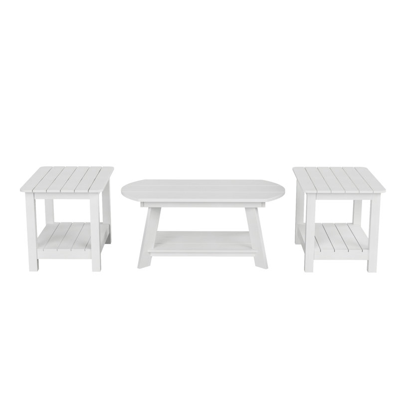 Arrlo Outdoor Side Table , in. W in. D, White