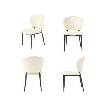 Chaise rembourrée avec pieds en métal