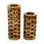 Ensemble de vases de table 2 pièces en bois brun Thalia