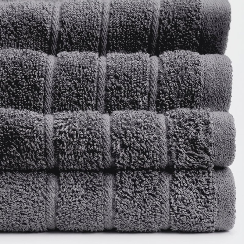 2 Pack Oversized Bath Towel Sheets, 35 x 70 Inches, Deep Grey
