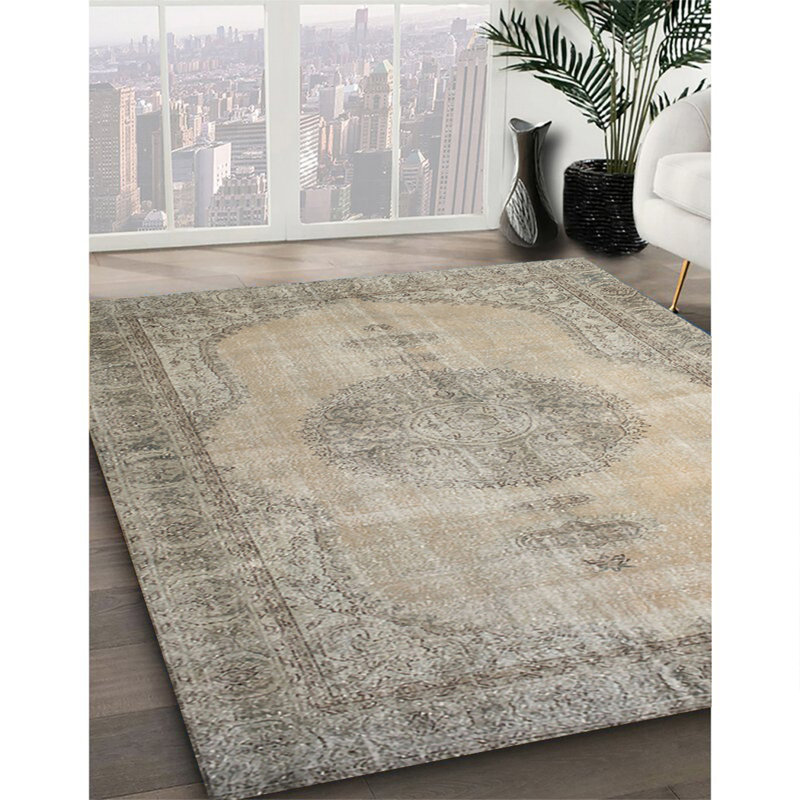 Tapis contemporain gris, Rectangle 7 pi x 9 pi