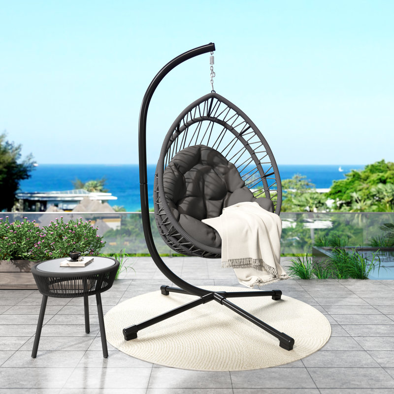 Balancelle de patio en forme d'œuf avec support Comfort