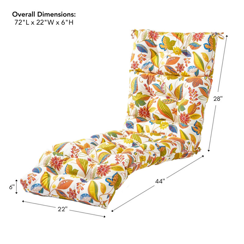 Coussin de chaise longue d'extérieur capitonné Shipton, Esprit