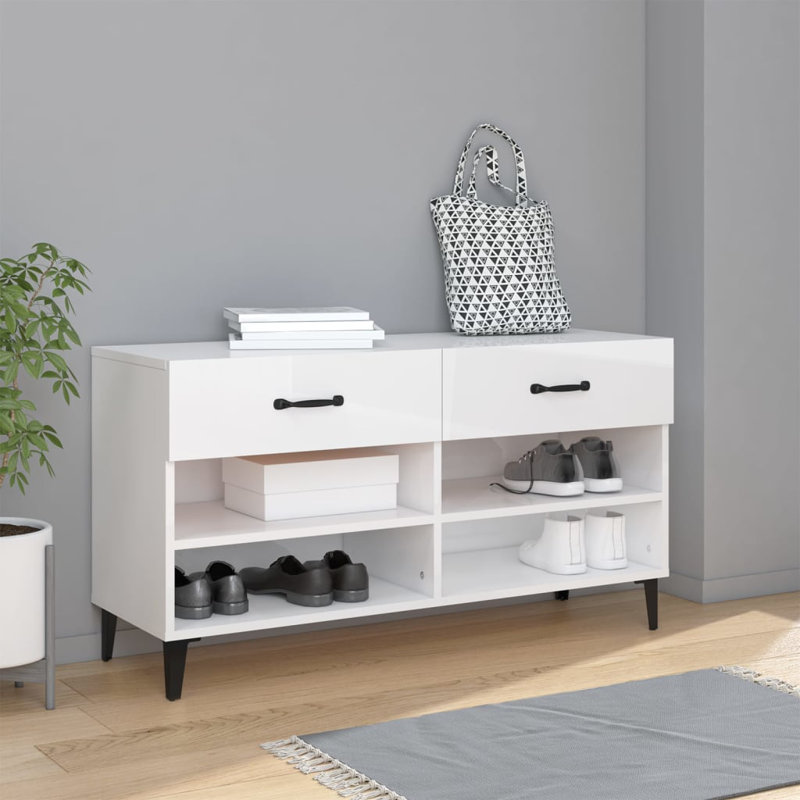 8 Pair Shoe Storage, White