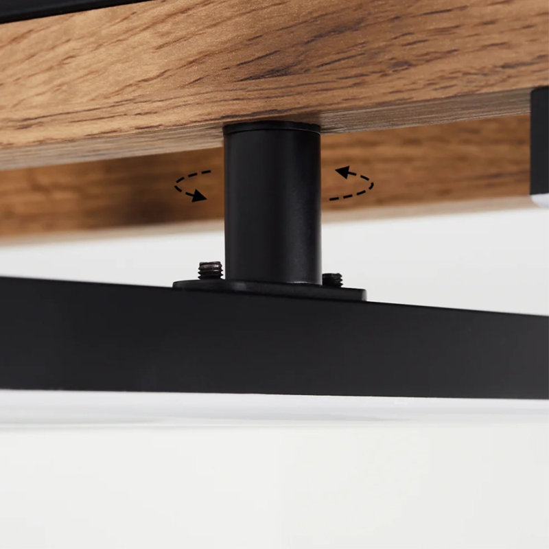 Imitation Wood Led Rectangle Flush Mount Light