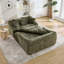 Chaise longue surdimensionnée pour l'intérieur, canapé-lit moderne en chenille à assise profonde avec coussins décoratifs et accoudoirs, canapé-lit pour le salon, chambre à coucher-134205368