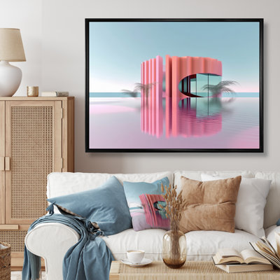 " Futuristic Minimal Pink Architecture "