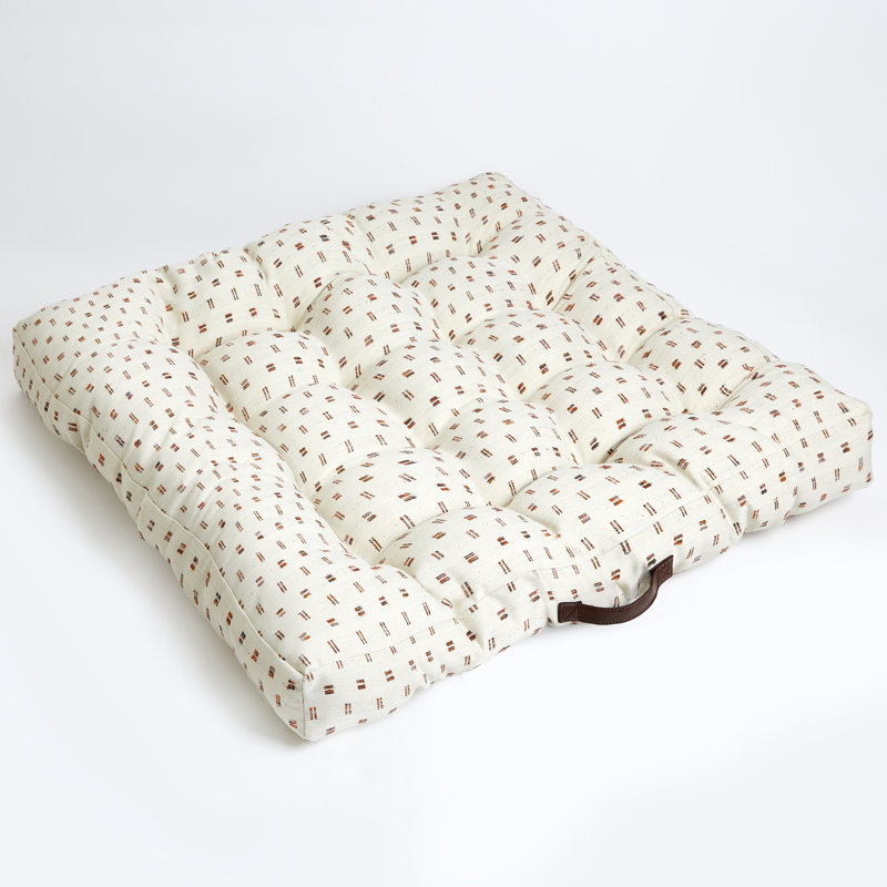 Zisper Geometric Reversible Throw Pillow, 40" H x 40" W, Ivory