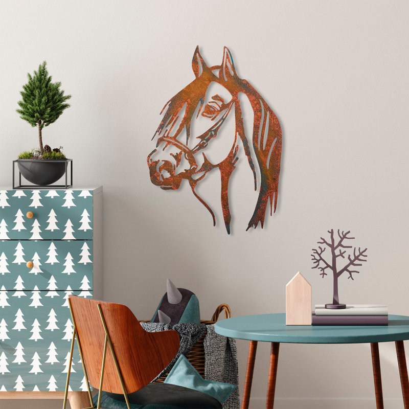 Hand-Painted Decorative Metal Wall Accessory, 15.0 x 20.9 inches | 100% Metal, Thickness: 0.06 inches | Unique Art Piece for Home Décor, Lightweight at 2.1 lbs | Perfect for Living Room or Office Wall Accent