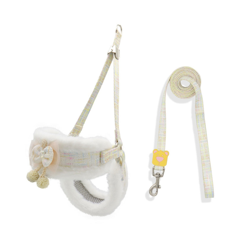 Dog Harness And Leash For Walking Beige M, Beige, Medium