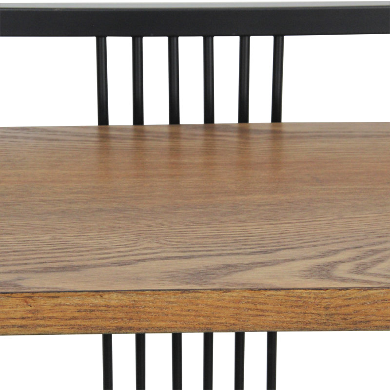 Lauxel 3 Tier Metal Framed Wood Shelf