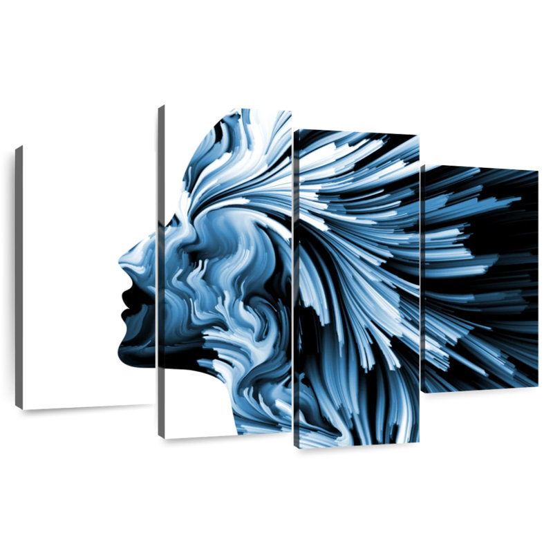 Leisha Imaginative Profile Abstract, 32" H x 52" W