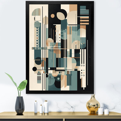 «Blue and Black Symmetry In Motion III», reproduction d'art sur toile géométrique moderne