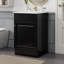 Meuble-lavabo de 20 po avec lavabo, meuble-lavabo avec tablette de porte et tablette réglable, noir-118003364