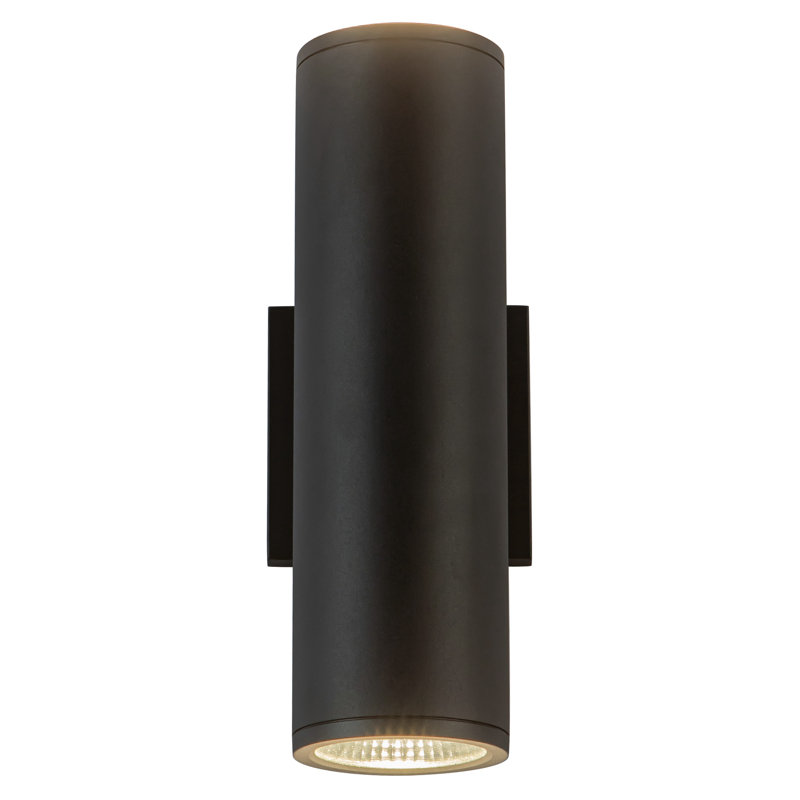 Nordic Glass 2 - Light LED Flush Mounted Sconce, 12" H x 4.63" W x 3.38" D, Black, 30 W
