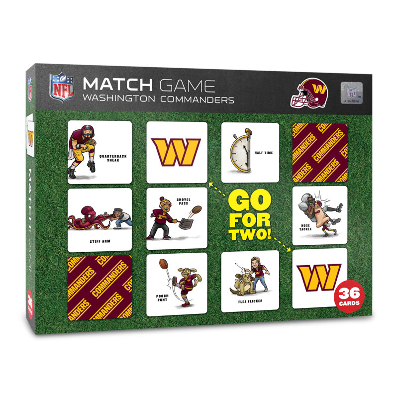 NFL Licensed Memory Match Game, Washington Commanders