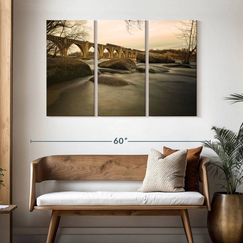 Rorry Train Over James River, 32" H x 50" W