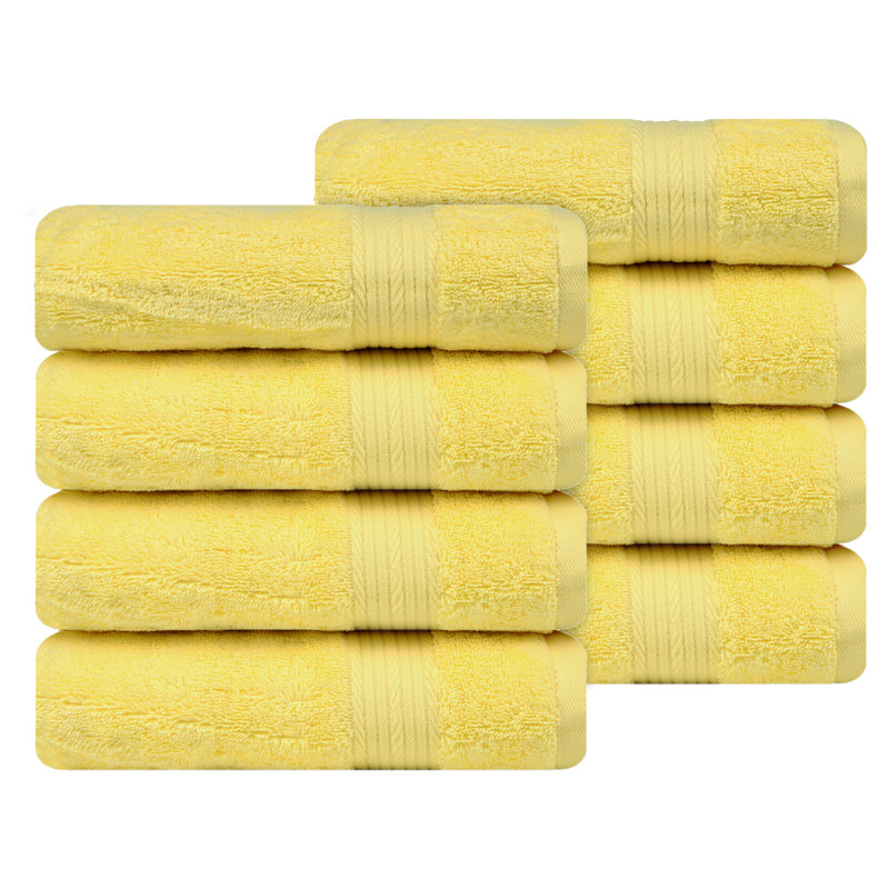 Essuie-mains 100% coton absorbant et à séchage rapide, Jaune